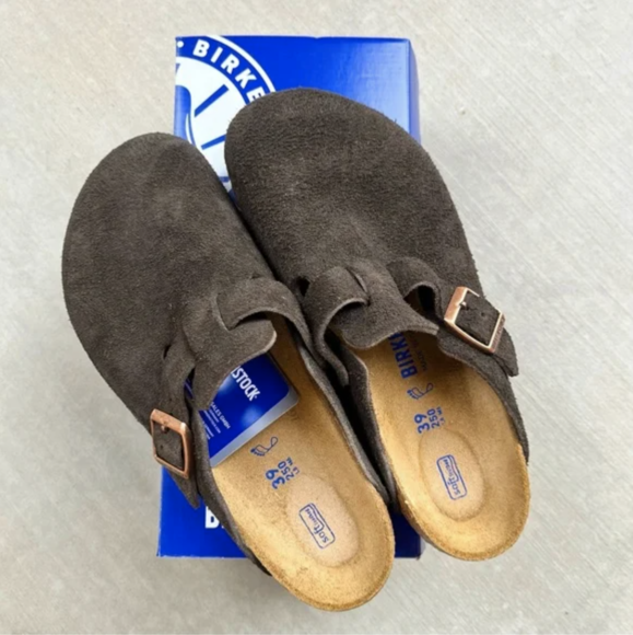 Brown Birkenstock Boston Clogs